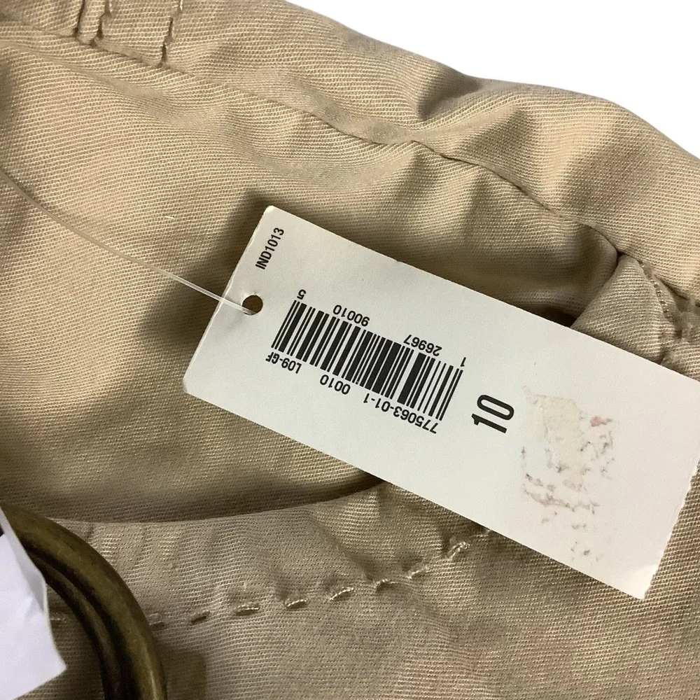 Old Navy Chino Pants Girls 10 Tan Khaki Belted School Uniform Casual Classic